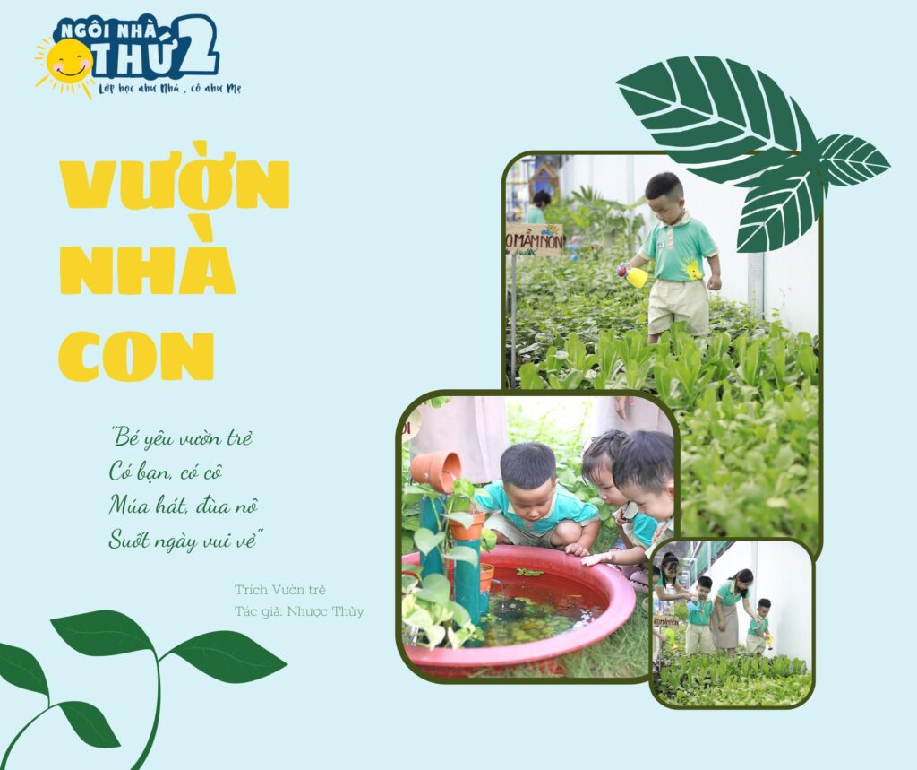 vườn nhà con trường mầm non Ngôi nhà thứ 2 Sa Đéc